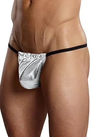Pikardi Fantazi Gümüş Renk Lame Erkek String-Tanga